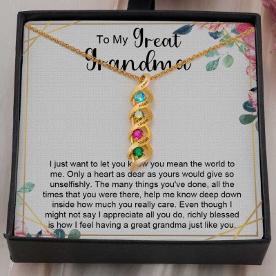 Personalised To My Grandma Necklace From Grandkids Gift Ideas For Grandma Mother's Day