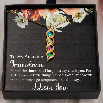 Personalised To My Grandma Necklace From Grandkids Gift Ideas For Grandma Mother's Day