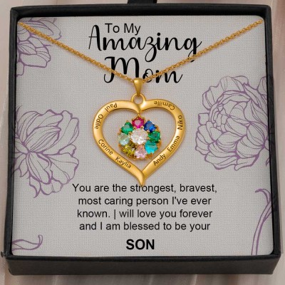 To My Amazing Mum Necklace From Son Gift Ideas For Mother's Day Birthday