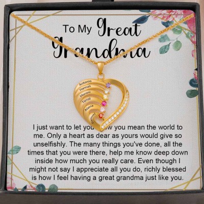 Personalised To My Grandma Necklace Gift Ideas For Grandma Mother's Day Birthday