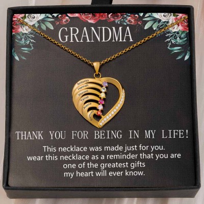 Personalised To My Grandma Necklace From Grandkids Gift Ideas For Grandma Mother's Day Birthday