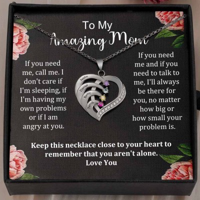 Personalised To My Mum Necklace With Kids Name Gift Ideas For Mother's Day Birthday