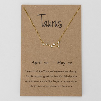 Personalised Constellation Zodiac Celestial Taurus Necklace