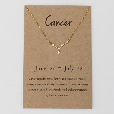 Personalised Constellation Zodiac Celestial Cancer Necklace