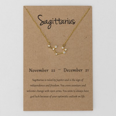 Personalised Constellation Zodiac Celestial Sagittarius Necklace