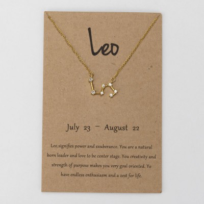 Personalised Constellation Zodiac Celestial Leo Necklace