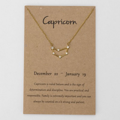 Personalised Constellation Zodiac Celestial Capricornus Necklace