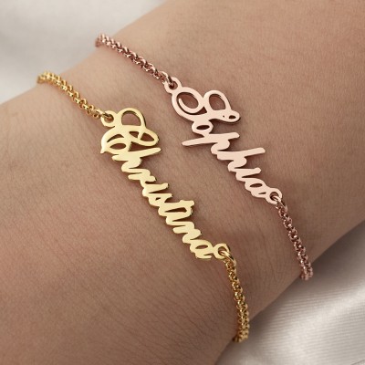 Personalised Gold Name Bracelets