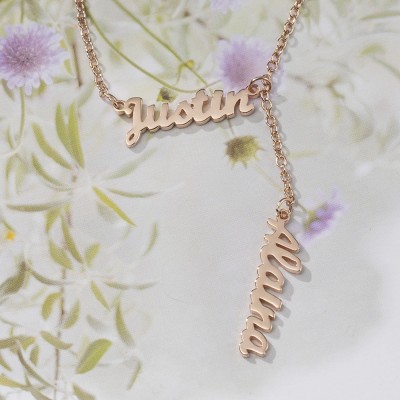 Personalised Couple Name Necklace Valentine's Day Gift