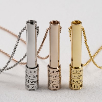 Personalised Family Name Beads Necklace For Him