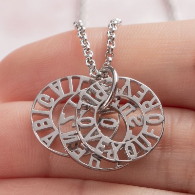 Personalised 1-8 Name Necklace Family Christmas Gift