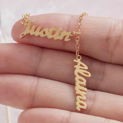 Personalised Couple Name Necklace Valentine's Day Gift