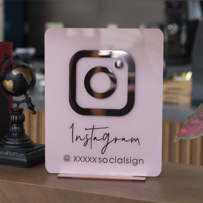 Personalized Instagram Social Media Sign | Salon Sign | Beauty Sign