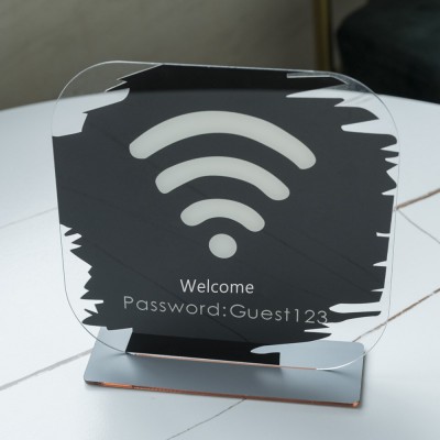 Personalised WiFi Business Social Media Sign