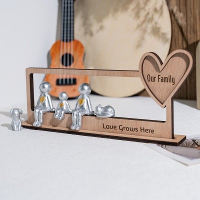 Our Family Personalised Sculpture Figurines For Mum Grandma Christmas Day Gift Ideas