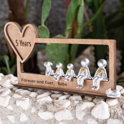 Personalised Sculpture Figurines 5th Anniversary For Christmas Day Gift