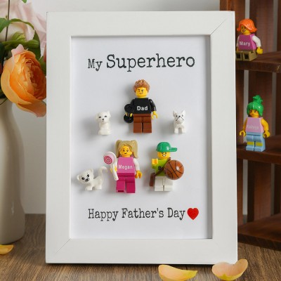 Personalised Tiny Name Figure With Frame For Father's Day Gift Ideas