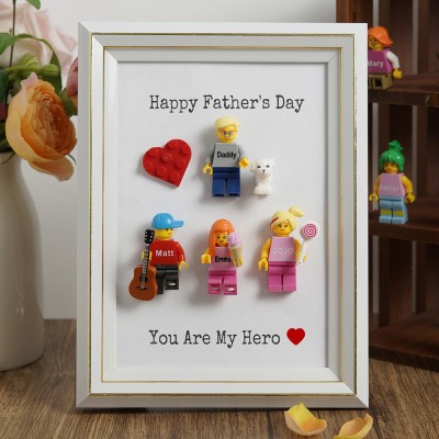 Personalised Tiny Name Figure With Frame For Father's Day Gift Ideas