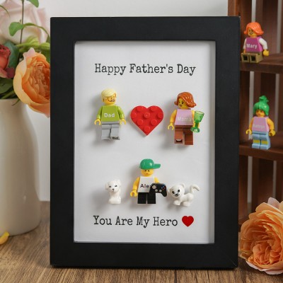 Personalised Tiny Name Figure With Frame For Father's Day Gift Ideas