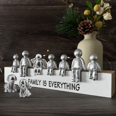 Personalised Sculpture Figurines Anniversary Christmas Gift Family is Everything