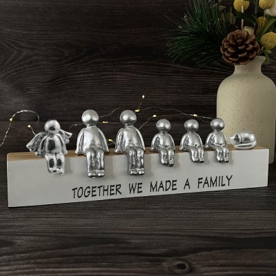We Made a Family Personalised Sculpture Figurines Anniversary Christmas Gift
