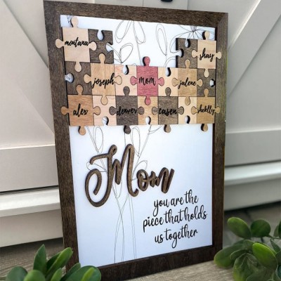 Personalised Mum Puzzle Sign Home Decor Mother's Day Christmas Gift Ideas