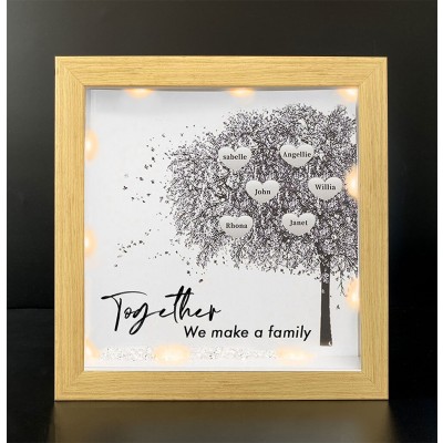 Together We Make a Family Personalized Family Tree Name Frame Home Decor