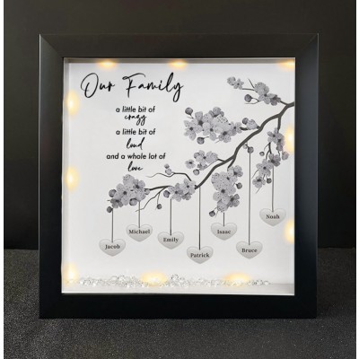 Personalised Family Tree Name Black Frame Home Decor