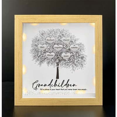 Personalised Family Tree Grandchildren Name Frame Home Decor For Grandma