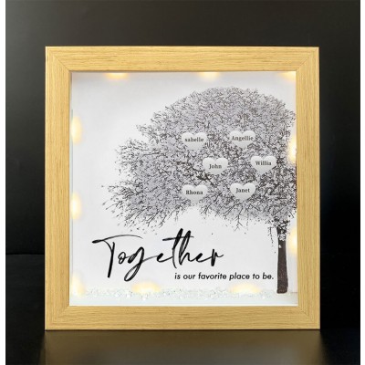 Together is Our Favorite Place to be Personalised Family Tree Name Frame Home Decor