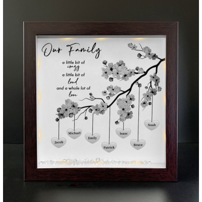 Personalised Family Tree Name Red Oak Frame Home Decor