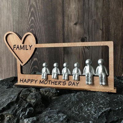 Personalised Sculpture Figurines Anniversary Christmas Gift Happy Mother's Day