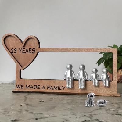 23 Years We Made a Family Personalized Sculpture Figurines 23th Anniversary Christmas Gift