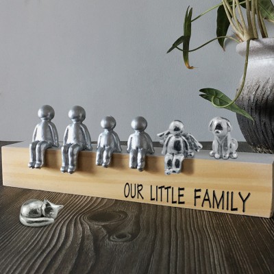 Personalised Sculpture Figurines Anniversary Christmas Gift Our Little Family