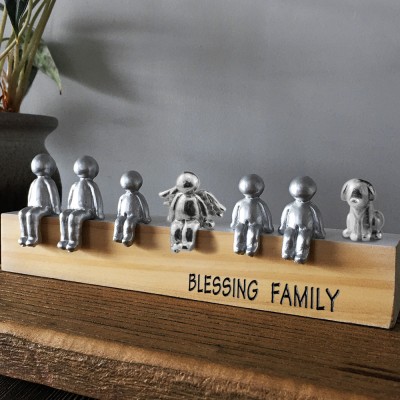 Personalised Sculpture Figurines Anniversary Christmas Gift Blessing Family