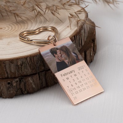 Personalised Couple Photo Keychain For Valentine's Day
