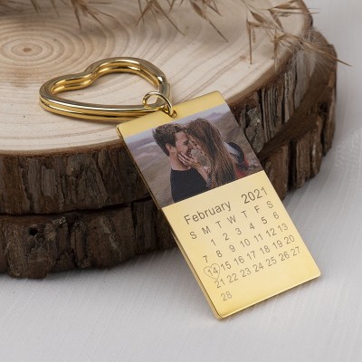 Personalised Couple Photo Keychain For Valentine's Day