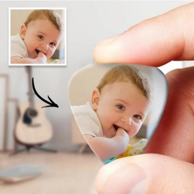 Personalised Guitar Pick with Photo For Baby
