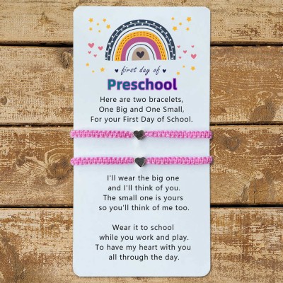 First Day of Preschool Back to School Bracelets Mommy and Me Gifts