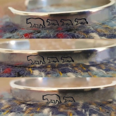 Personalised Mama Bear Bracelet Cuff For Mum Grandma