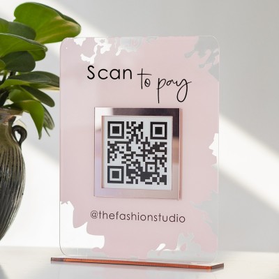 Personalised Business Social Media QR Code Sign