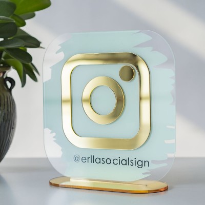 Personalized Instagram Social Media Sign | Salon Sign | Beauty Sign