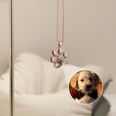 Personalized Memorial Photo Projection Charm Necklace