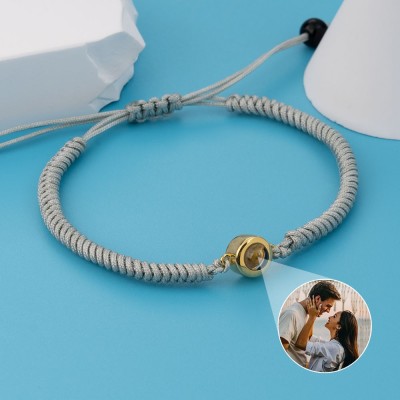 Personalised Photo Projection Charm Bracelet For Valentine's Anniversary Wedding