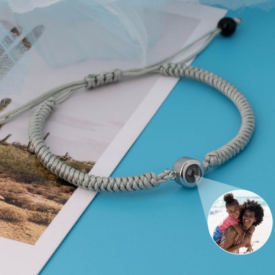Personalised Photo Projection Charm Bracelet For Mother's Day