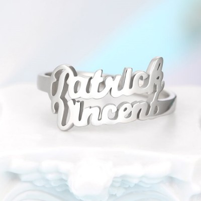 S925 Silver Personalised Name Ring For Her