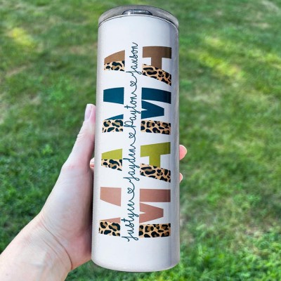 Personalised Mama Tumbler With Kids Name For Mother's Day