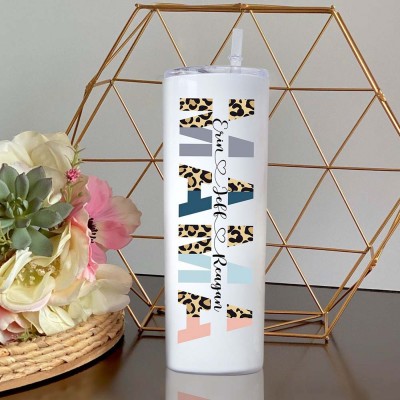 Personalised Mama Tumbler With Kids Name For Mother's Day