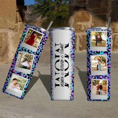 Personalised Mum Tumbler With Kids Name For Mother's Day