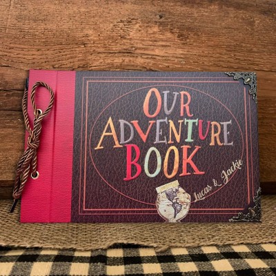 Our Adventure Book Personalised Wood Travel Photo Album For Valentine's Day Anniversary Gift Ideas